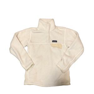 Patagonia 25442SP16 White Long Sleeve Re Tool Snap Fleece Pullover Women's Sz S